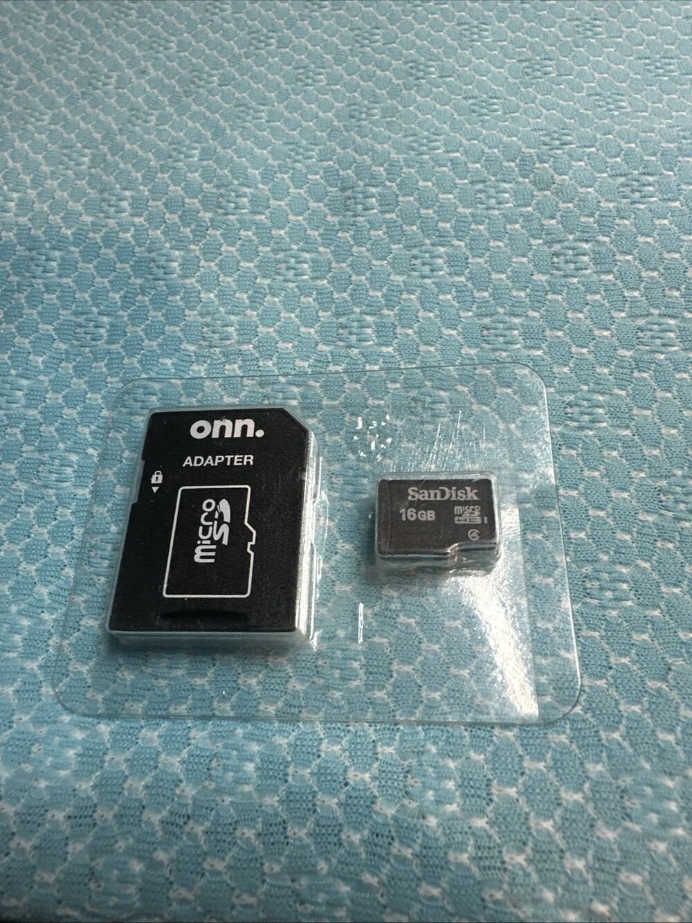 SanDisk 16GB Micro SD Memory Card w Adapter